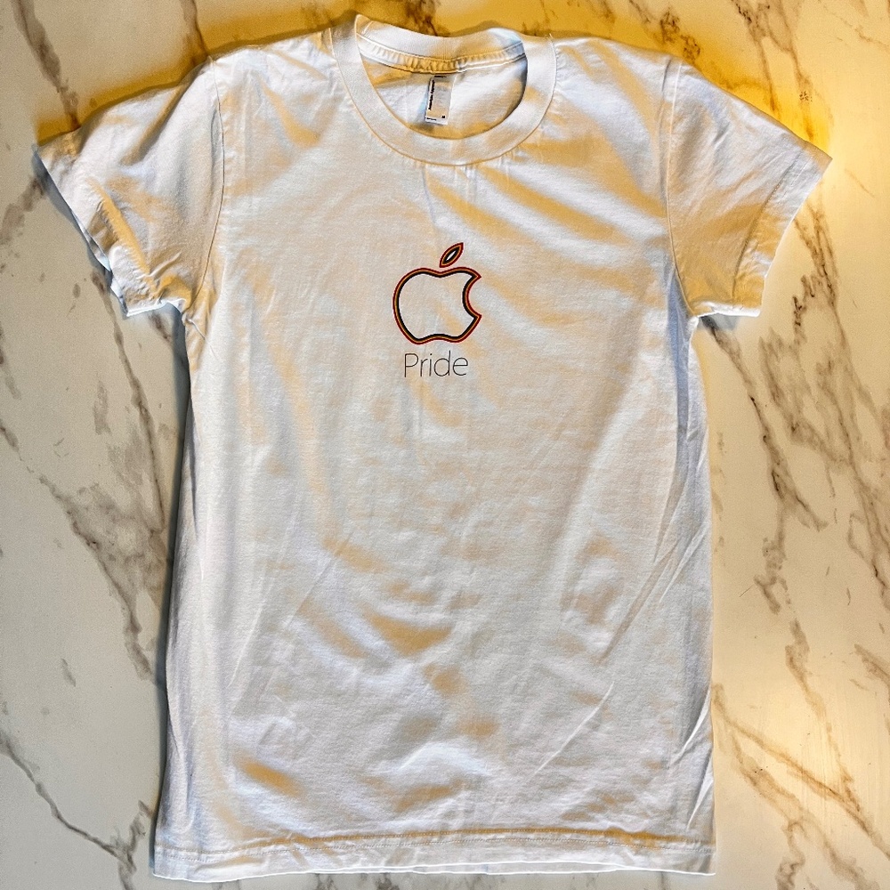Original Pride Apple Logo T-shirt by American Apparel - Size M